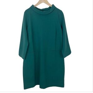 Boden Louise High Neck Jersey Tunic Dress in Green Size 10